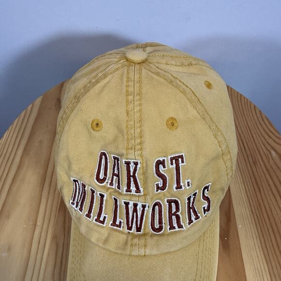 Vintage Utility Workwear Mill Works Sun Wash Baseball Logo Hat - Yellow - Picture 6 of 8